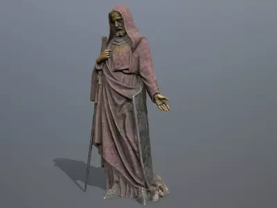 statue 3 Low-poly 3D model