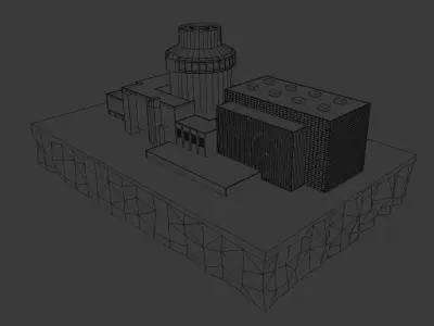 Nuclear power plant 3D model