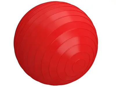 Yoga Ball Red 3D model