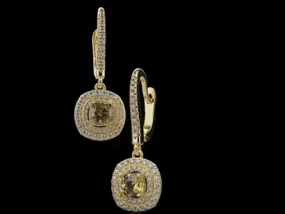 Drop Earrings 0088 3D print model