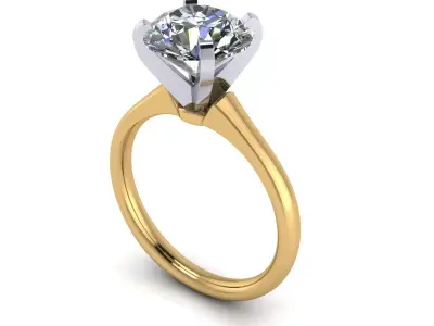 Tiffany Solitaire Woman Ring  3D print model