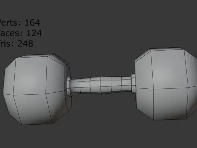 Dumbbell Low poly - Game-Ready Fitness Equipment 3D Model Low-poly 3D model