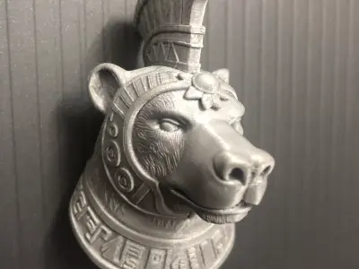 bear sculpture 3D print model