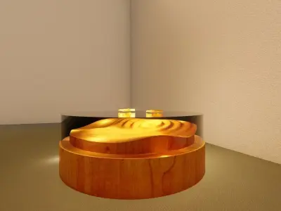 Round Table water drop shape version 2 3D model