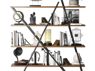 Modern etagere Bookshelf 3D model