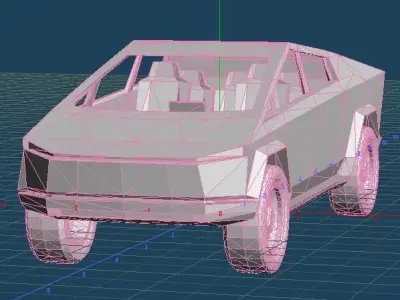 Tesla Cybertruck 2022 Low-poly 3D model