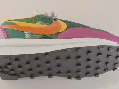 Nike Sacai LD Waffle Pine Green Low-poly 3D model
