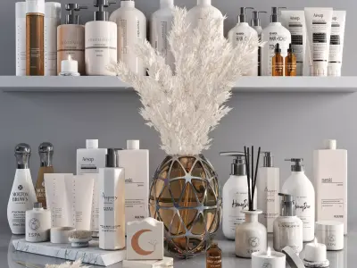Bathroom Decorative Set 01 3D model