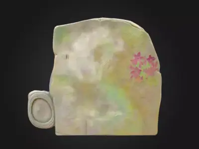 Enchanted Floral Maiden Relief Low-poly 3D model