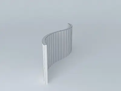 curve wall Free 3D model