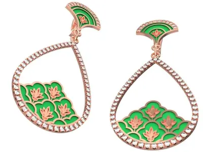 Drop earrings 3D print model