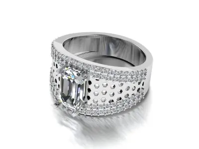 Men Diamond Jewelry Ring 3D print model