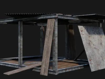 Medieval Houses 58- 4K Textures Game Ready Low-poly 3D model