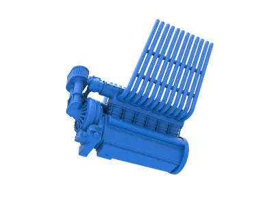 Engine V12 for pulling tractor Version 2 Scale 1 to 25 3D print model