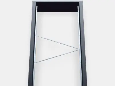 MALM Bed frame high 4 3D model