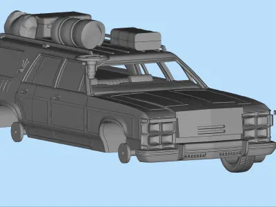  Green Wagon national lampoons vacation  queen family truckster 3D print model