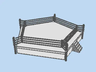 Ring Arena - 5 sided 3D model