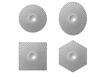 Spiral pattern panel or tile 3D print model