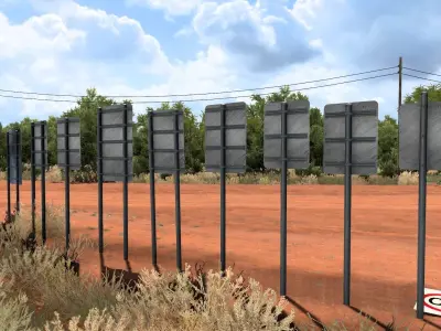 Australian Road Speed Signs  Low-poly 3D model