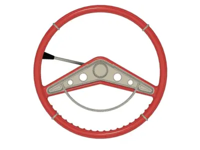 3d printable 1-24 17 inch Chevy Impala 59-60 steering wheel 3D print model