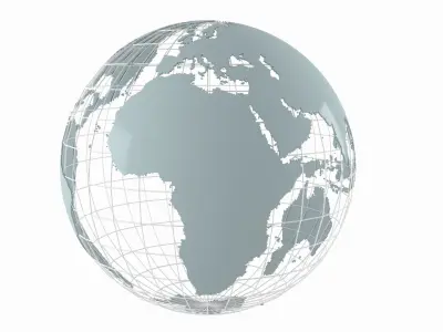 Globe News Skeleton Concrete Color 3D model