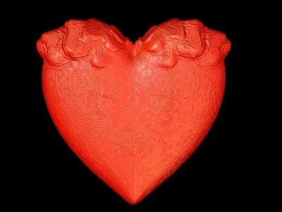 Cute Heart Face Valentines Day Gift 3D print model