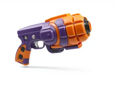 Futuristic Cartoon Grenade Launcher model pack Low-poly 3D model