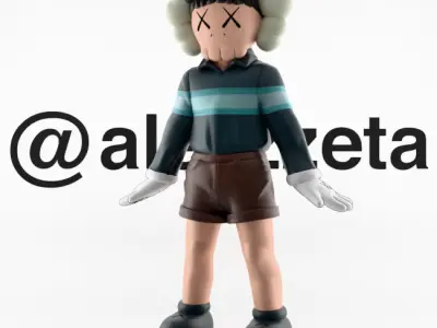 Kaws CHUL SU Squid Game Season 3 Textured Low-poly 3D model