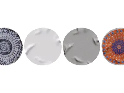 Beach Throw Low-poly 3D model