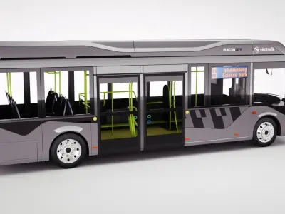 Generic BUS EV v29 Low-poly 3D model