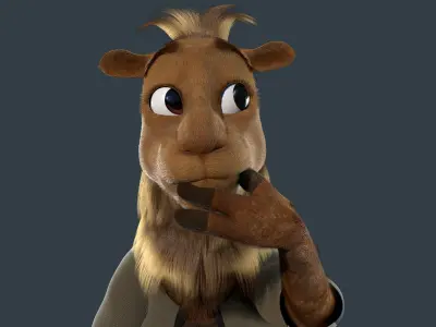 Cartoon Camel Rigged 3D model