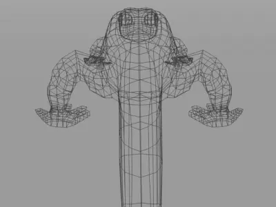 Salamander gecko Low-poly 3D model