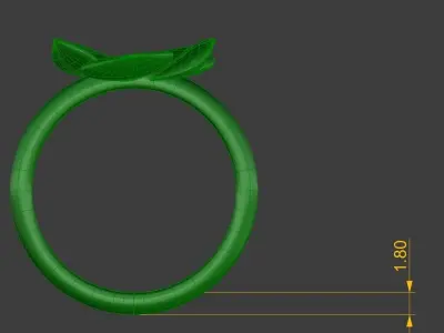 Apple Blossom Ladies Ring Gold Silver Platinum Luxury Jewelry 3D print model