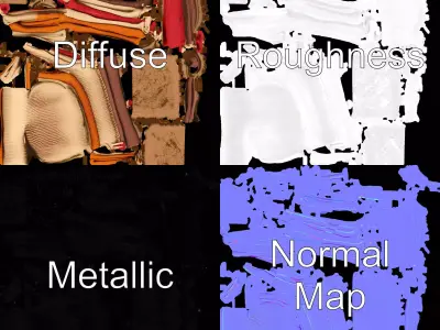 Cozy Woven Blanket model pack Low-poly 3D model