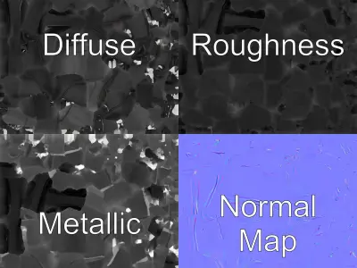 Glossy Black Leather Handbag Model Pack Low-poly 3D model