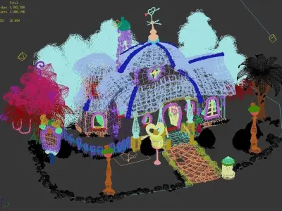 Game main city - Minnie Cabin 03 3D model