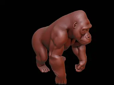Gorilla Animal Sculpture 3D print model purchase