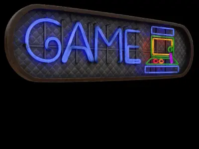 Game Club sign Low-poly 3D model