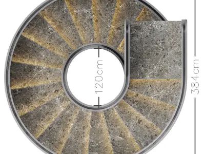 Spiral staircase 13 3D model