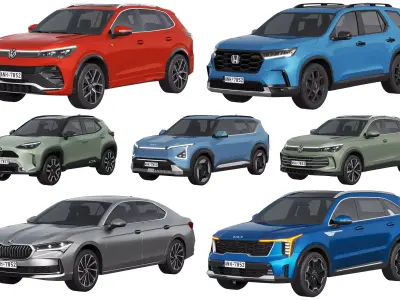 HQ cars collection 48 3D Model Pack