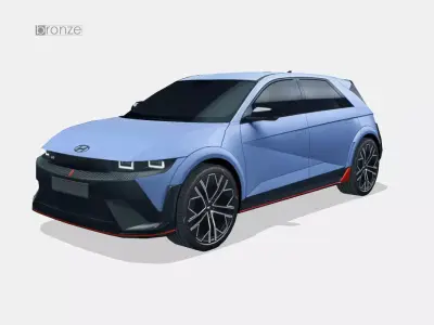 Hyundai Ioniq 5 N 2024 Low-poly 3D model