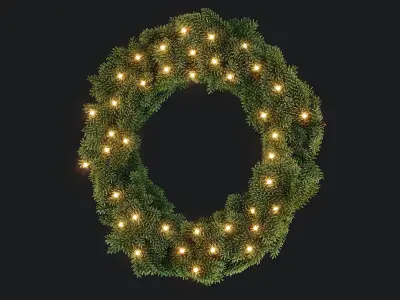 Decorative Christmas Wreath 3D model