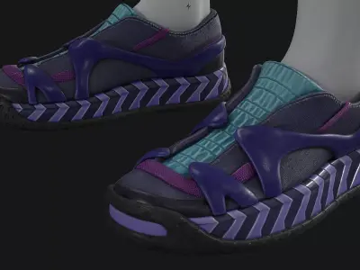 Fashionable Stylish Boots Low-poly 3D model