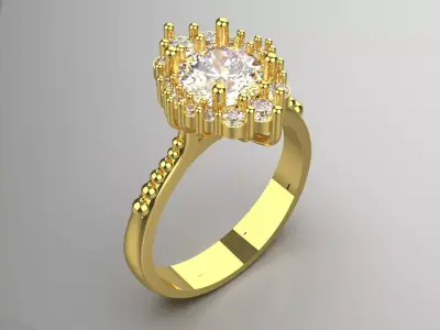 woman ring jr00170 3D print model