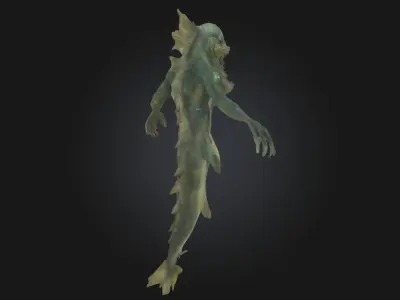 Serpent Shade Mysterious Snake Creature Model  3D model
