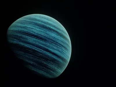 Planet Space Gas Giant Ready to game Free low-poly 3D model