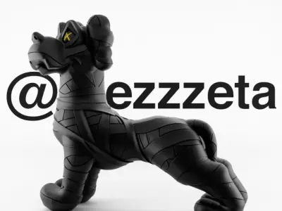 Kaws Black Zooth Neightborhood Textured Low-poly 3D model