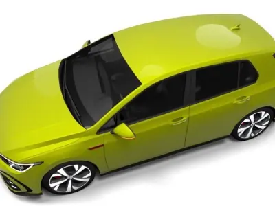 GOLF 8 GTI Low-poly 3D model