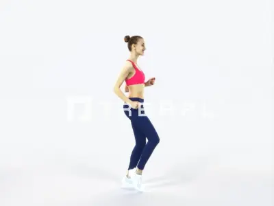 Beauty 03G Running Jogging Sports Woman Low-poly 3D model