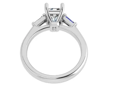 Emerald Diamond Ring 4616 3D print model